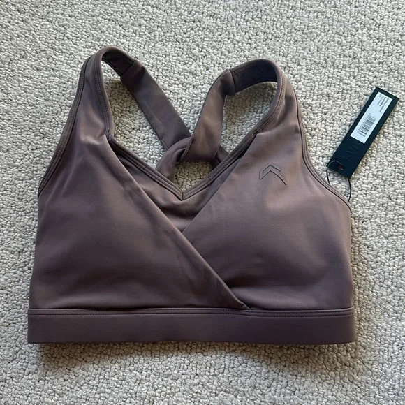 Oner Active Unified Layered Brown Sports Bra - Picture 6 of 7